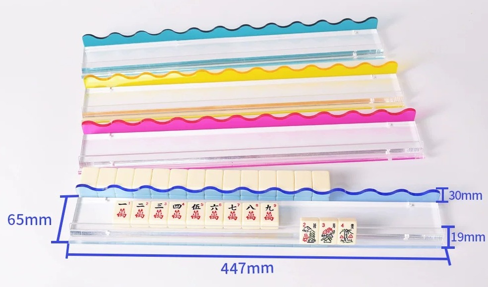 Color Wave Acrylic Mahjong Rack set of 4 – alternate view