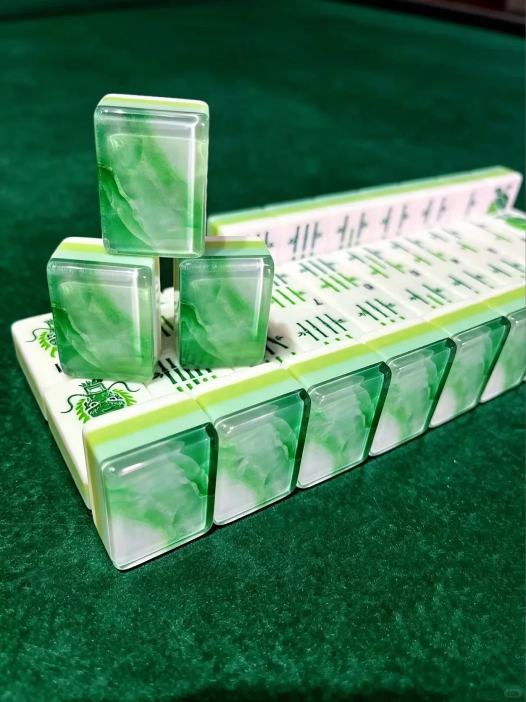 The Emerald Wave Tiles - American Mahjong Tile Set – alternate view