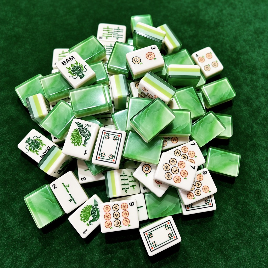 The Emerald Wave Tiles - American Mahjong Tile Set