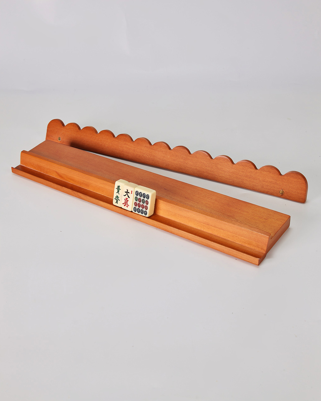 American Mahjong Rack, Wooden, 17 inches, with Pusher view 9