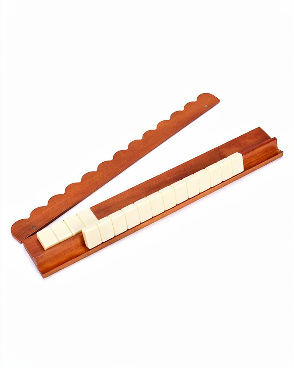 American Mahjong Rack, Wooden, 17 inches, with Pusher view 10