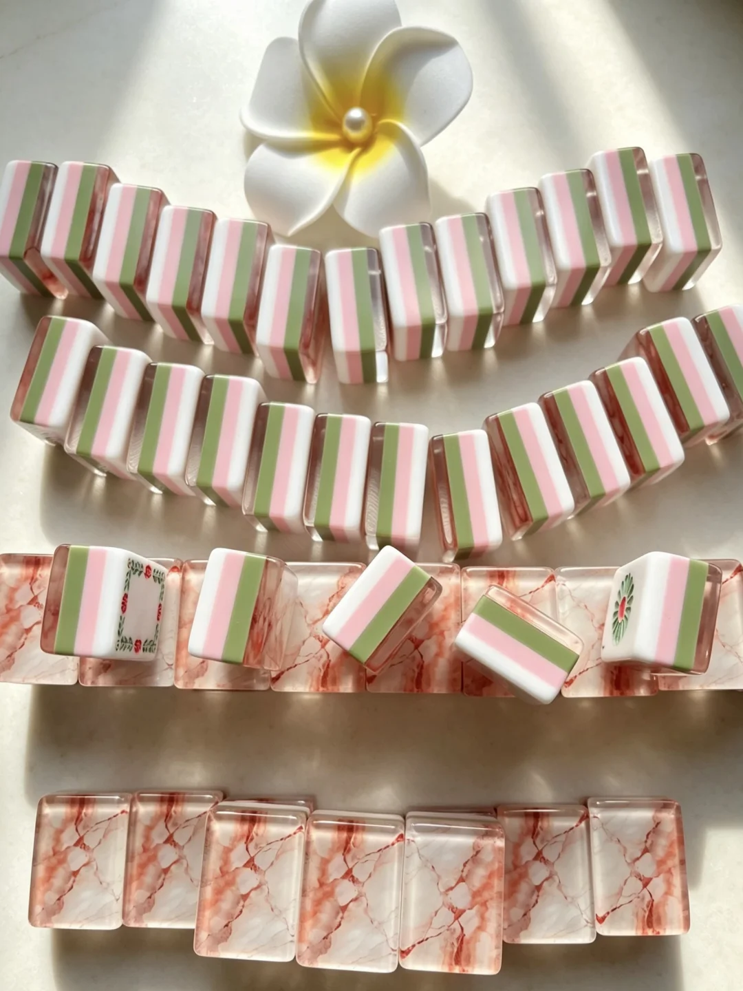 American Mahjong Set, Acrylic, 160 Tiles, for Game Play view 4