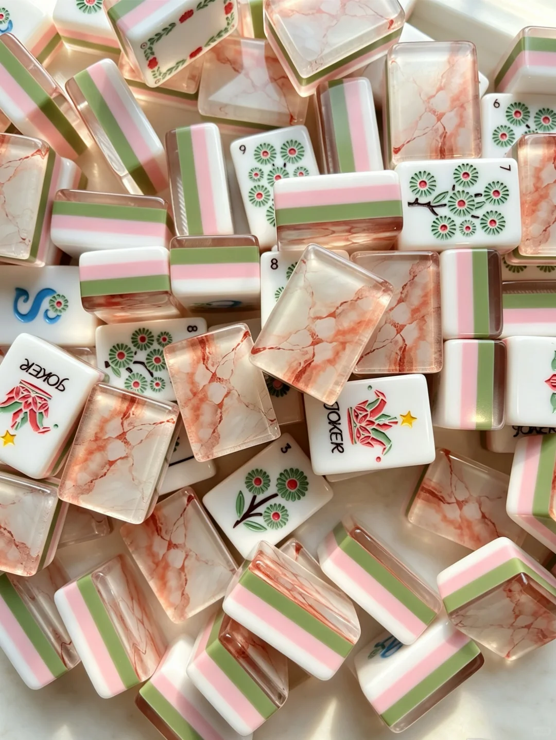 American Mahjong Set, Acrylic, 160 Tiles, for Game Play view 6