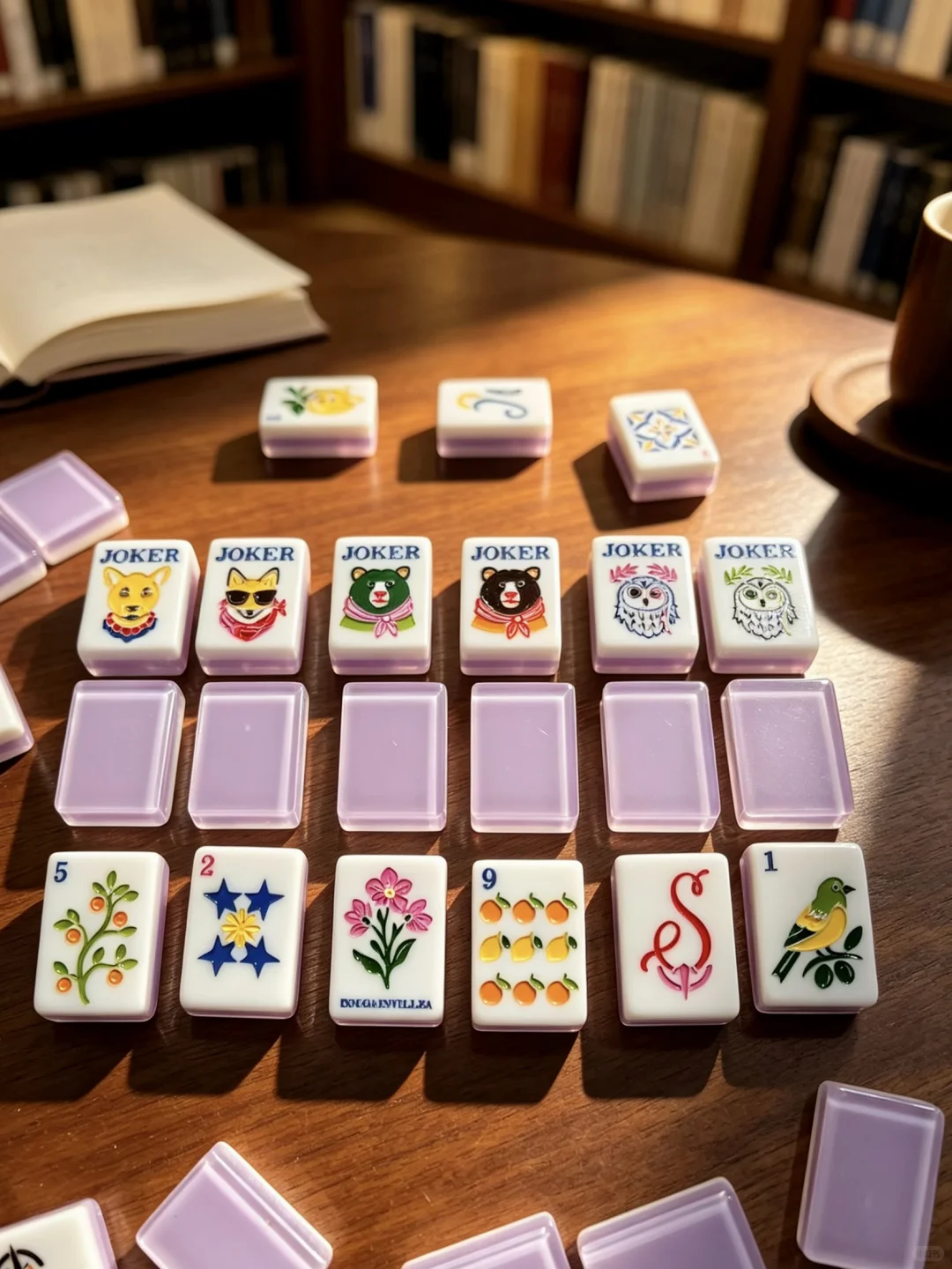 American Mahjong Set, Acrylic, Purple, 160 Tiles view 8
