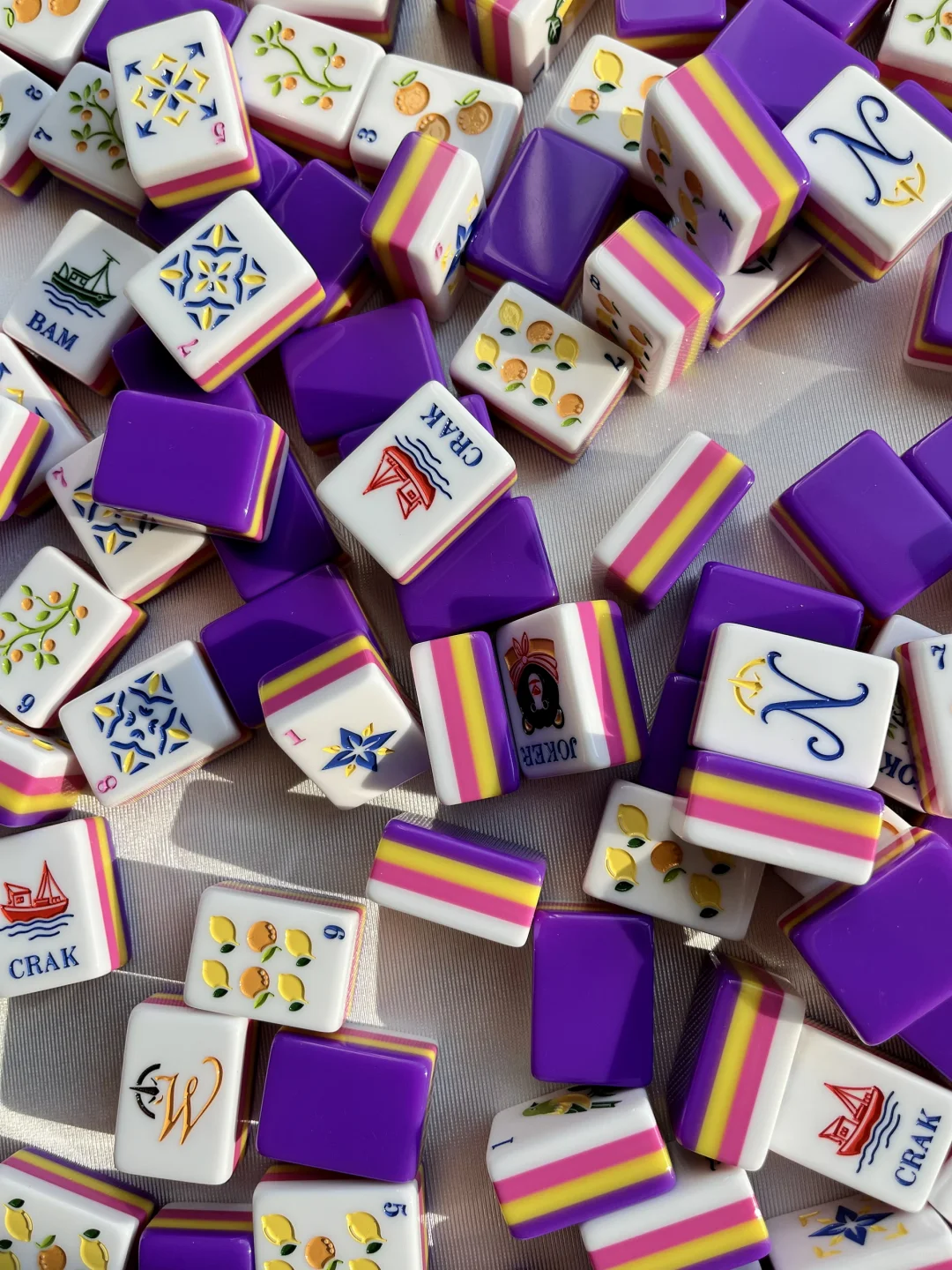 American Mahjong Tile Set, Acrylic, 160 tiles (including blanks), for home game nights view 4