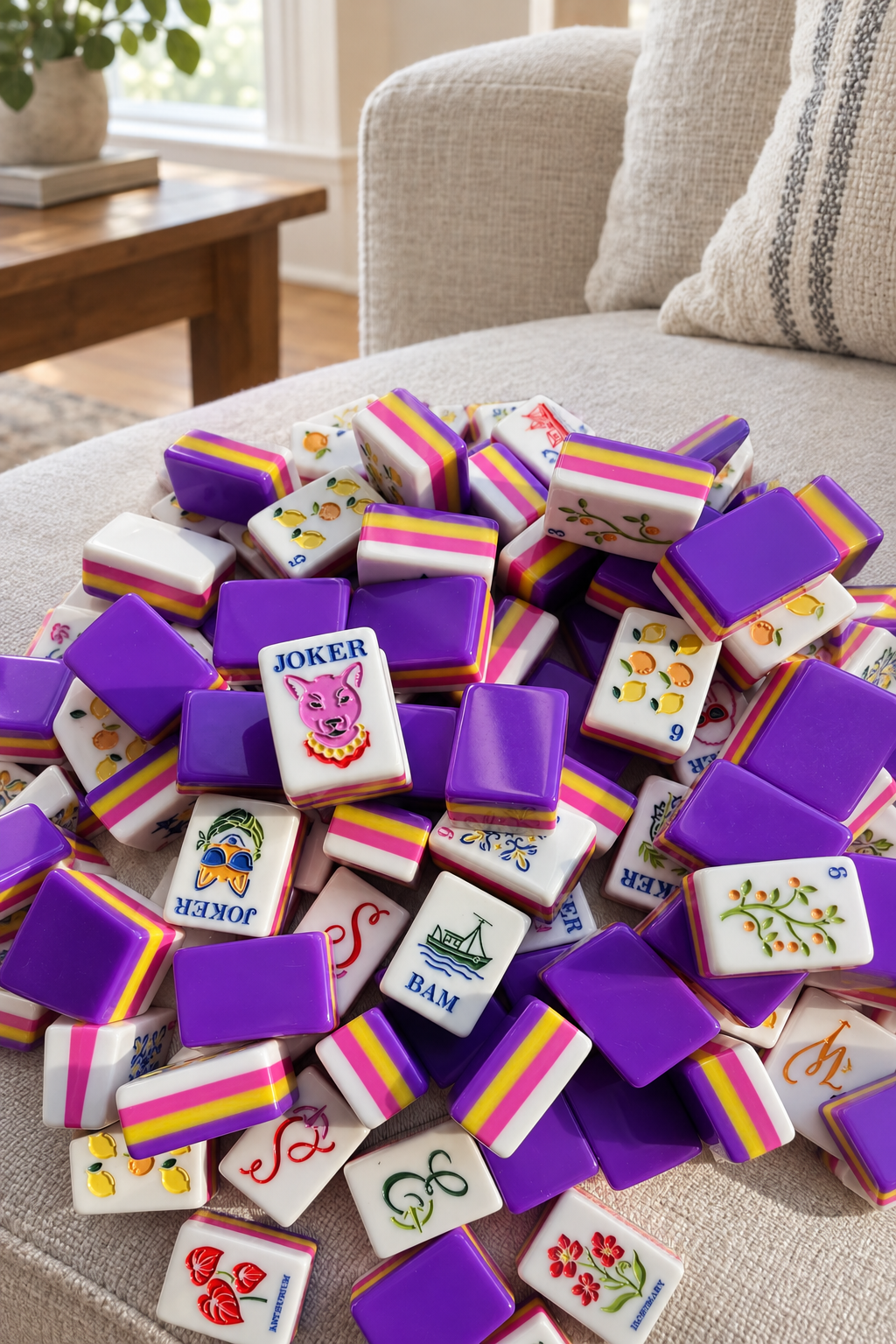 American Mahjong Tile Set, Acrylic, 160 tiles (including blanks), for home game nights customer photo