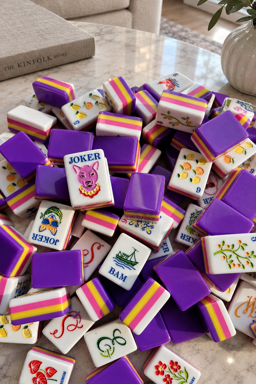 American Mahjong Tile Set, Acrylic, 160 tiles (including blanks), for home game nights customer photo