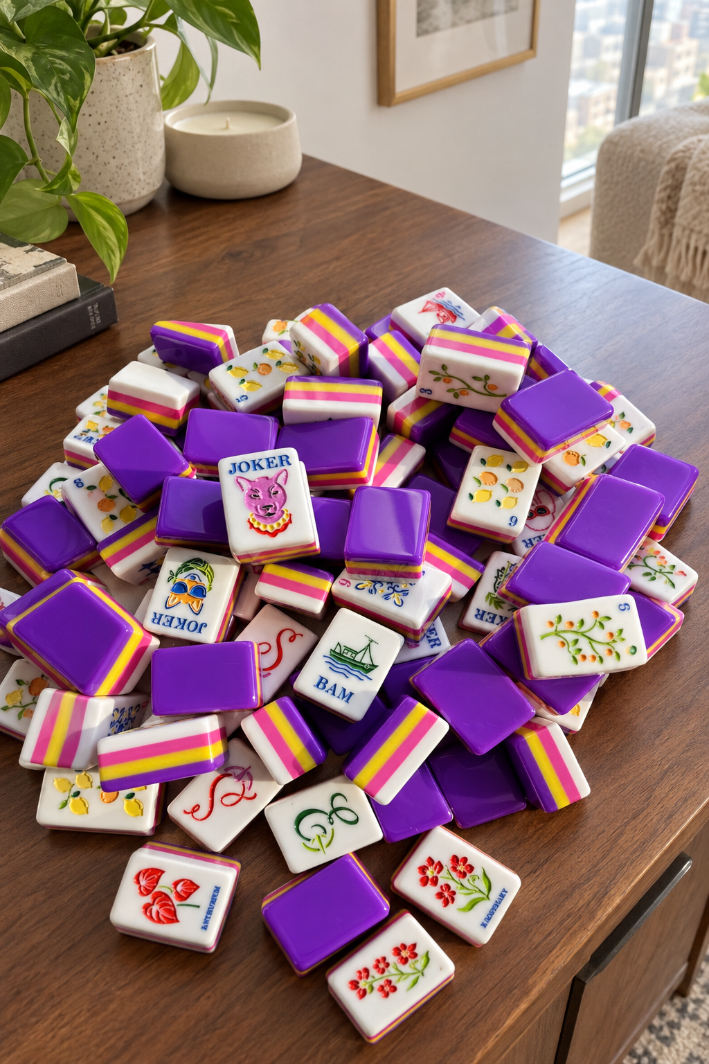American Mahjong Tile Set, Acrylic, 160 tiles (including blanks), for home game nights customer photo