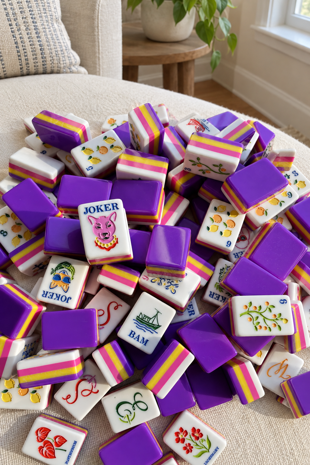 American Mahjong Tile Set, Acrylic, 160 tiles (including blanks), for home game nights customer photo