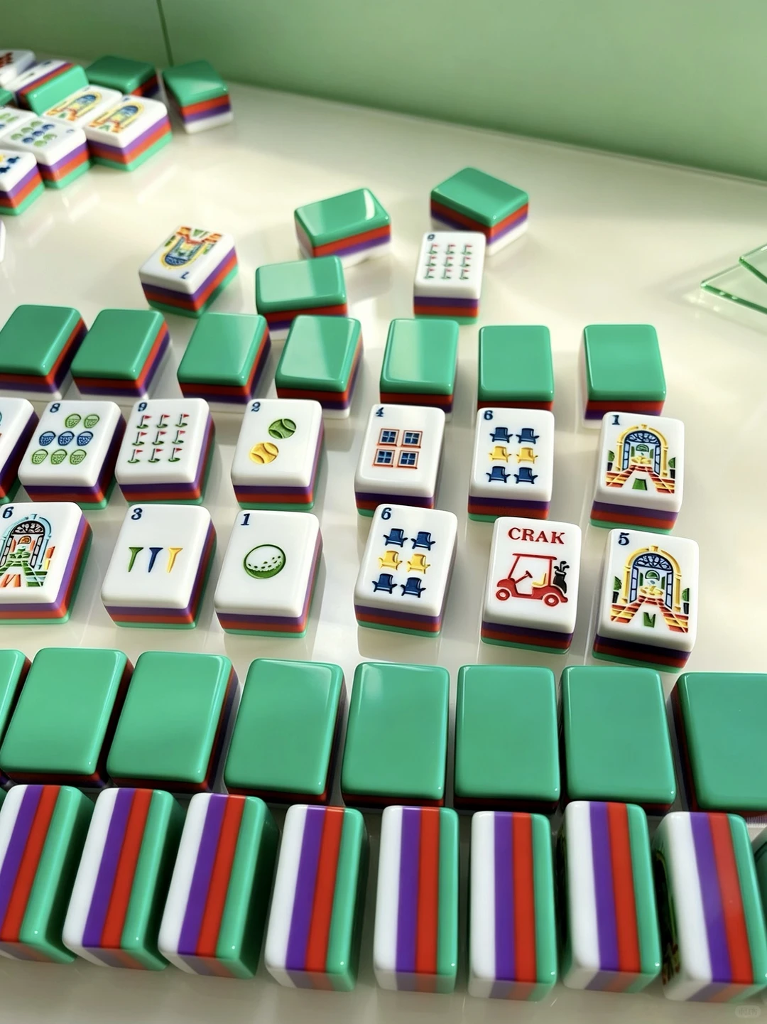 American Mahjong Tile Set, Acrylic, 160 tiles (including blanks), for home game nights view 6