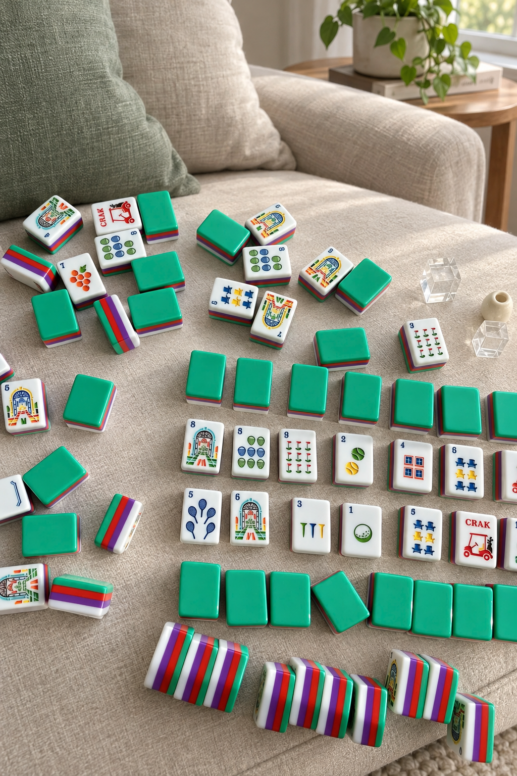 American Mahjong Tile Set, Acrylic, 160 tiles (including blanks), for home game nights customer photo