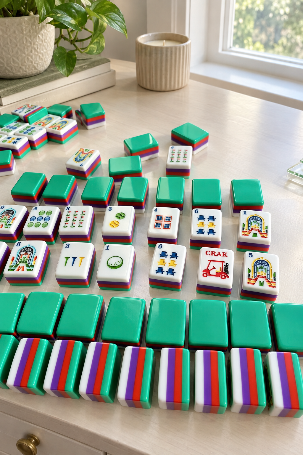 American Mahjong Tile Set, Acrylic, 160 tiles (including blanks), for home game nights customer photo