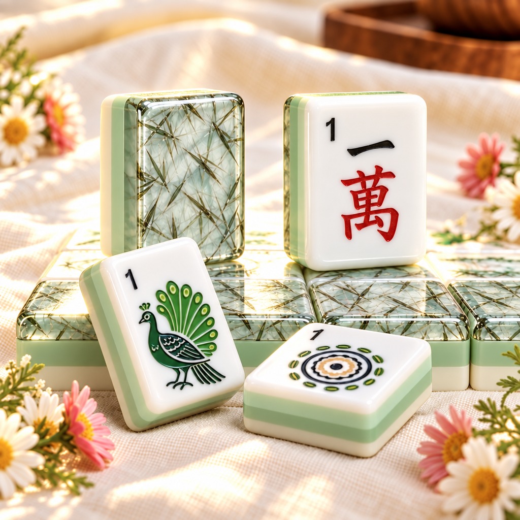 Jade Bamboo - American Mahjong Tile Set