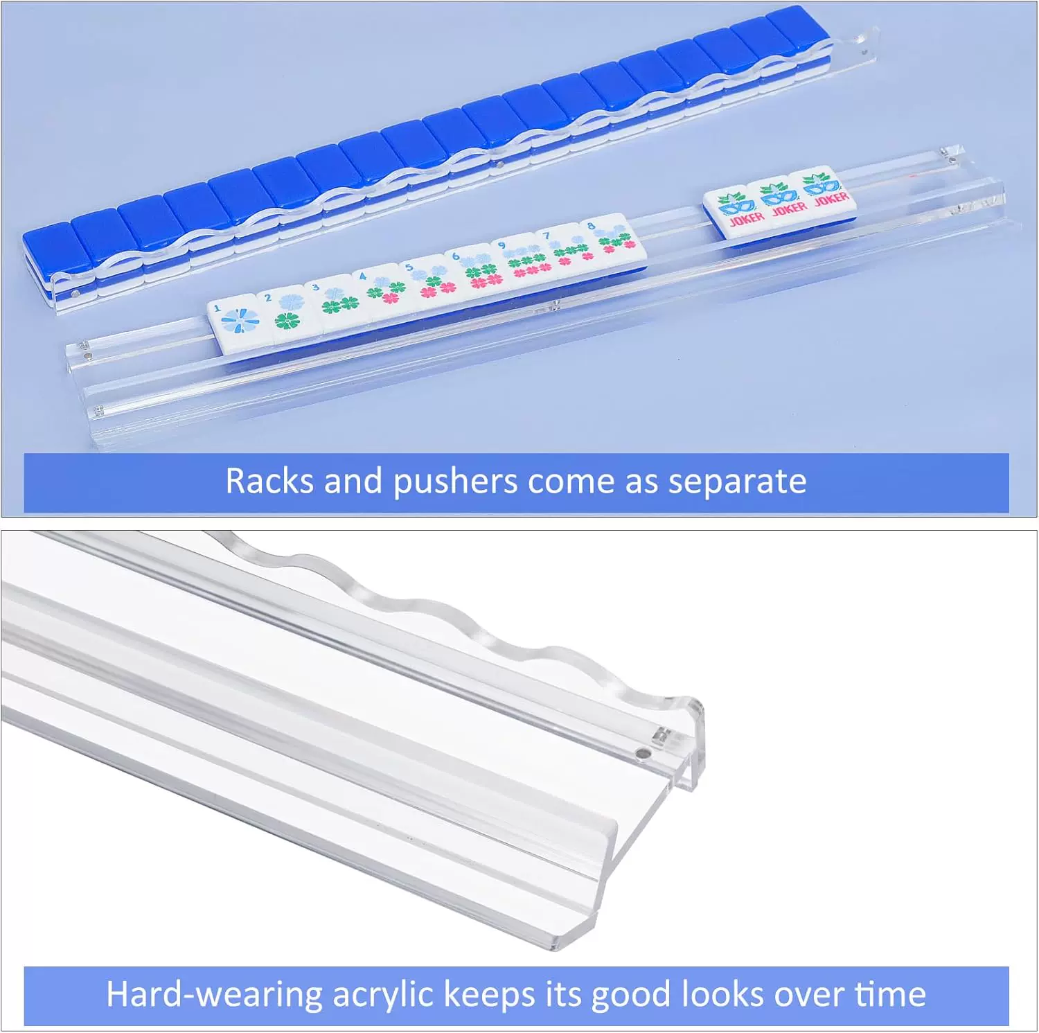 Mahjong Tile Pusher, Acrylic, Transparent, Accessory view 11