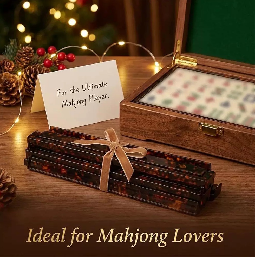 The Amber Tortoiseshell Mahjong Rack set of 4 – alternate view