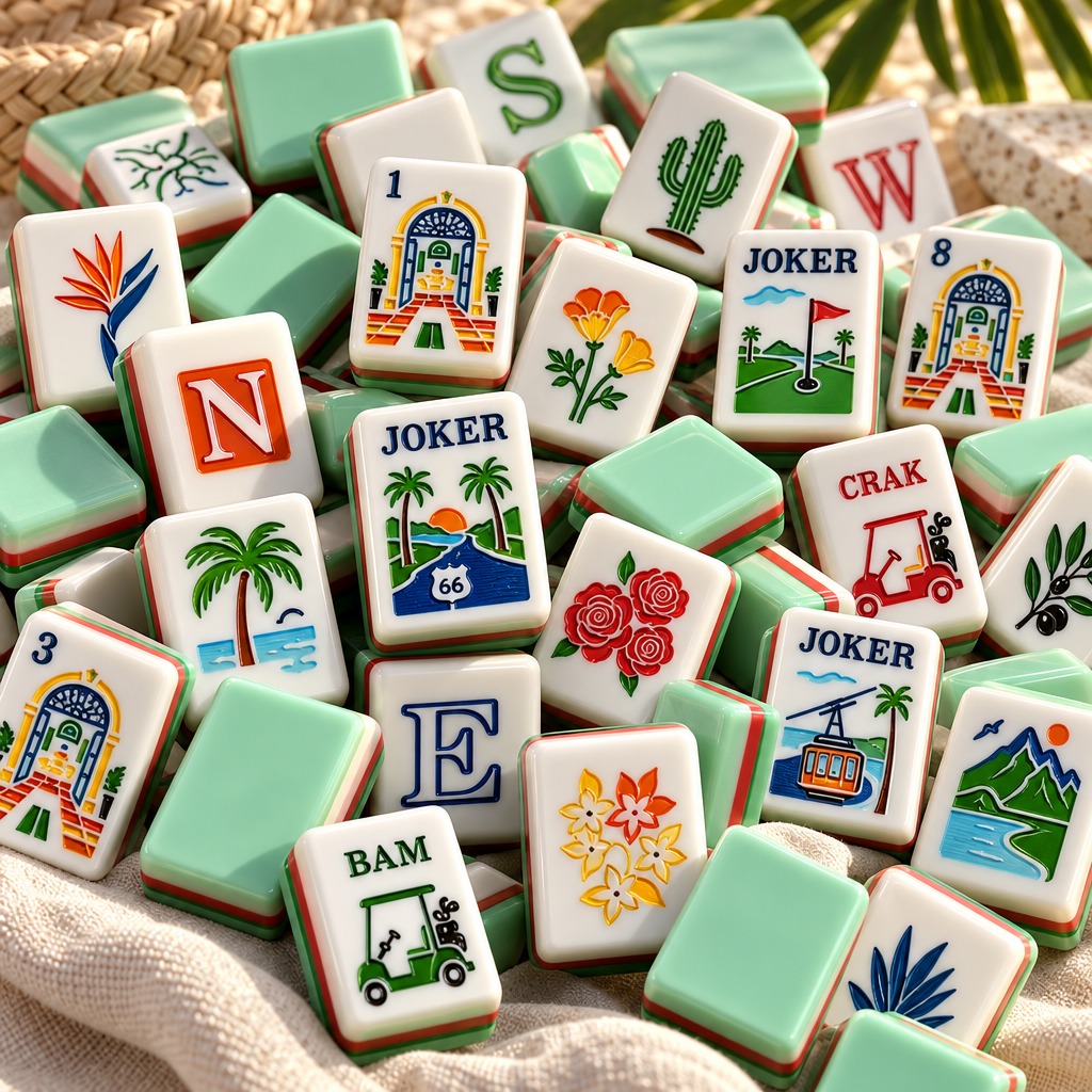 The Riviera Tiles - American Mahjong Tile Set