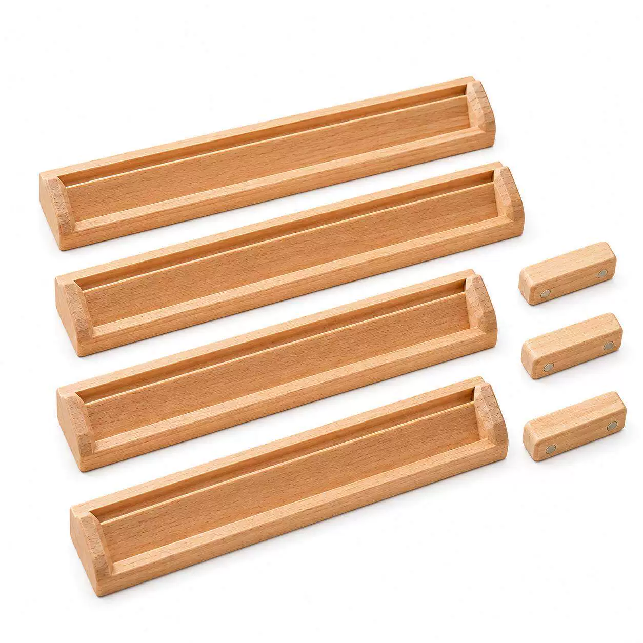 Wooden American Mahjong Rack with Pusher view 5
